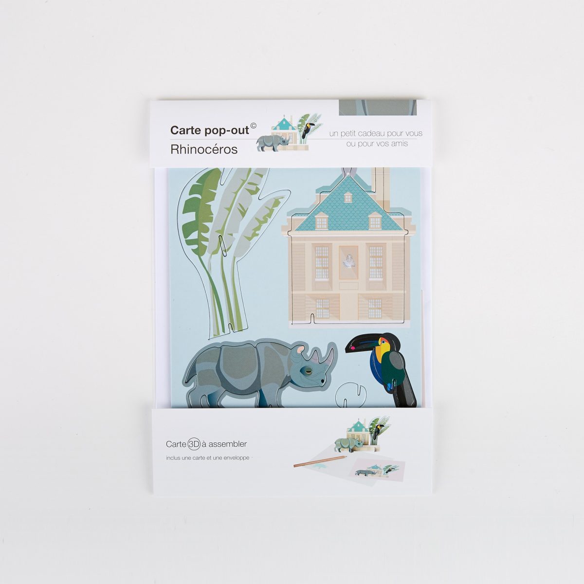 Carte Pop out Ménagerie du Roi - Rhinocéros