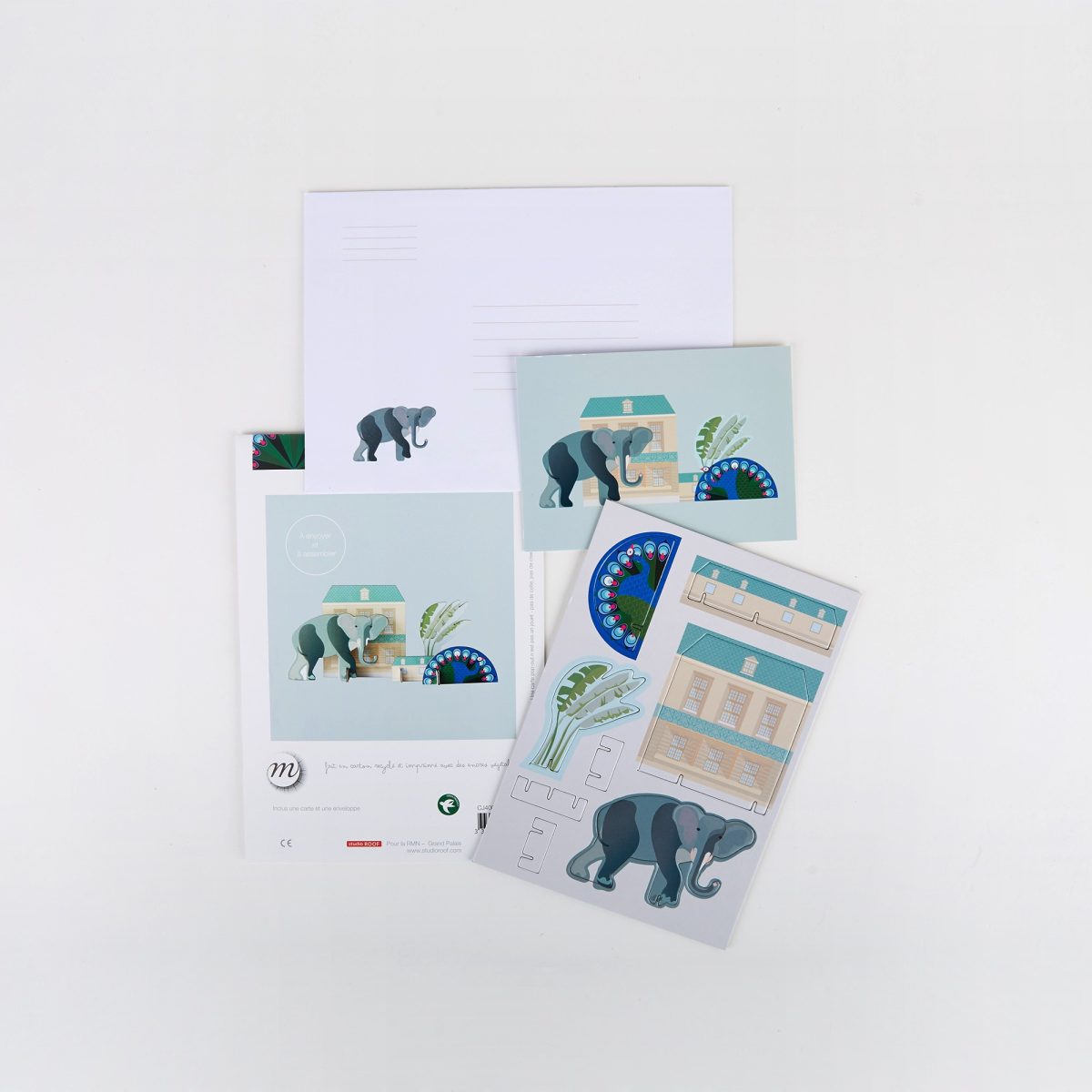 Carte Pop out Ménagerie du Roi - Eléphant