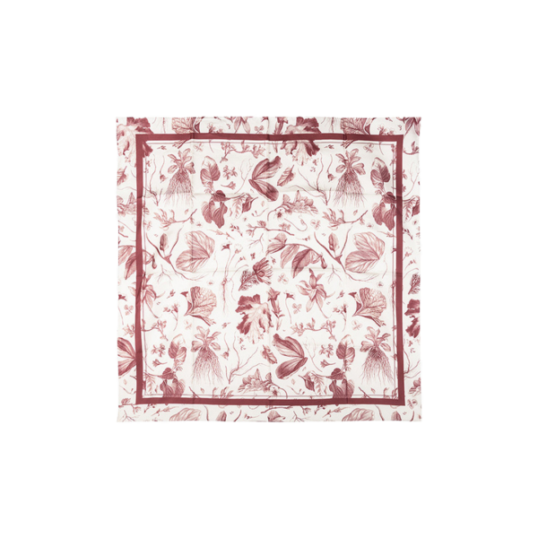 carre-soie-herbier-du-roi-rouge